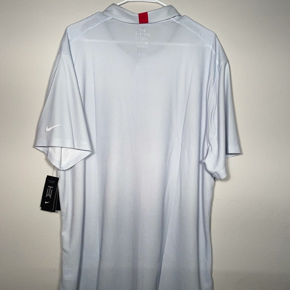 Nike Dry TW Tiger Woods Striped Golf Polo Pure Platinum CK6313-100 Men’s XXL - Picture 2 of 5